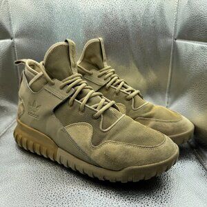Size 10.5 Adidas Tubular Mens Brown Low Top Lace Up Athletic Sneakers S74923